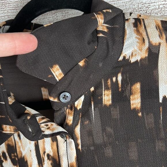 DEREK LAM for Design Nation Long Sleeves Semi Sheer Blouse  Size XL - Picture 6 of 12